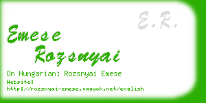 emese rozsnyai business card